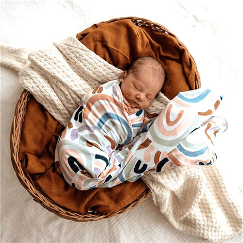 Snuggle Hunny Rainbow Organic Jersey Wrap Atherton Juniors