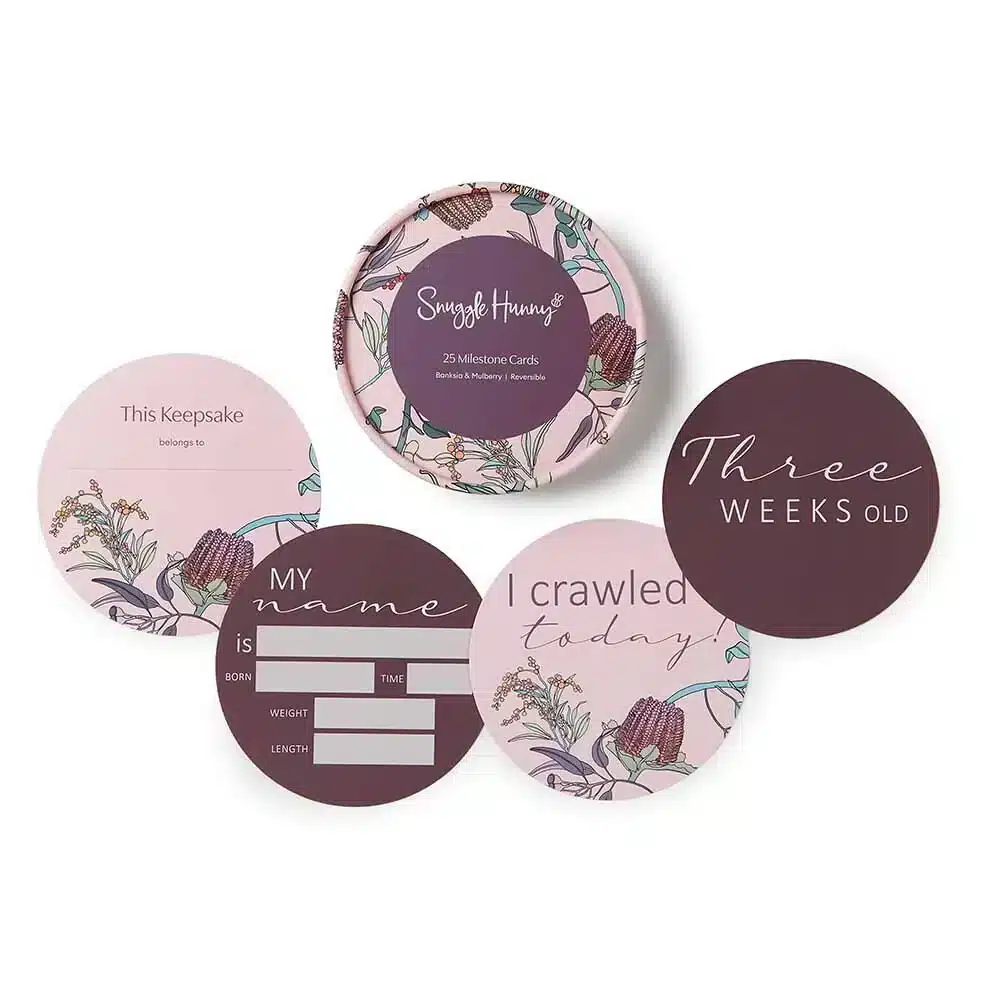 Snuggle Hunny Kids : Banksia & Mulberry Milestone Cards