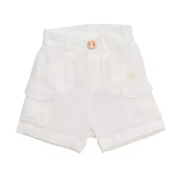 Tiny Twig : Crinkle Board Shorts - Snow White