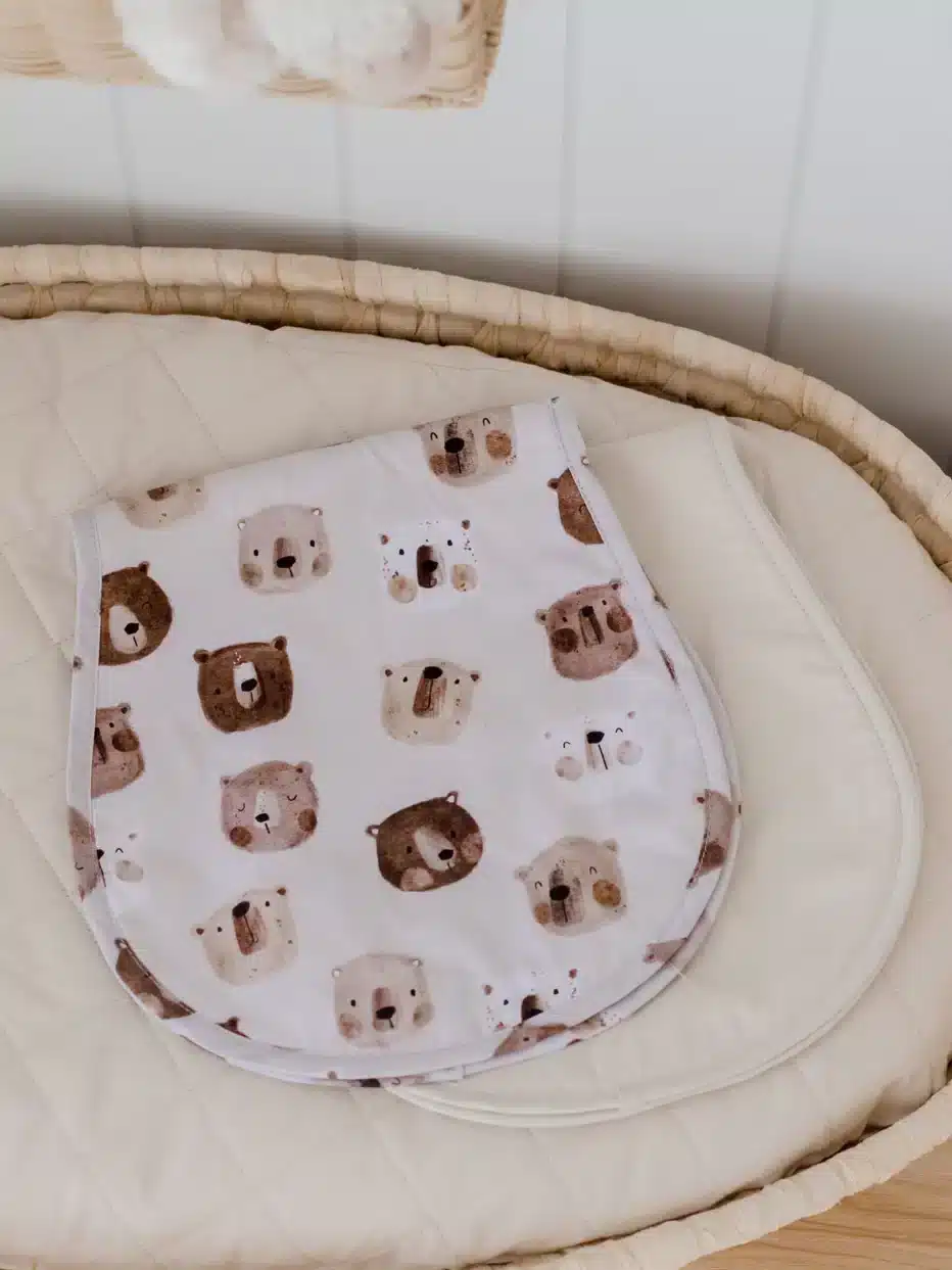 Bambella: Burp Cloth - Bear & Oat - Image 2