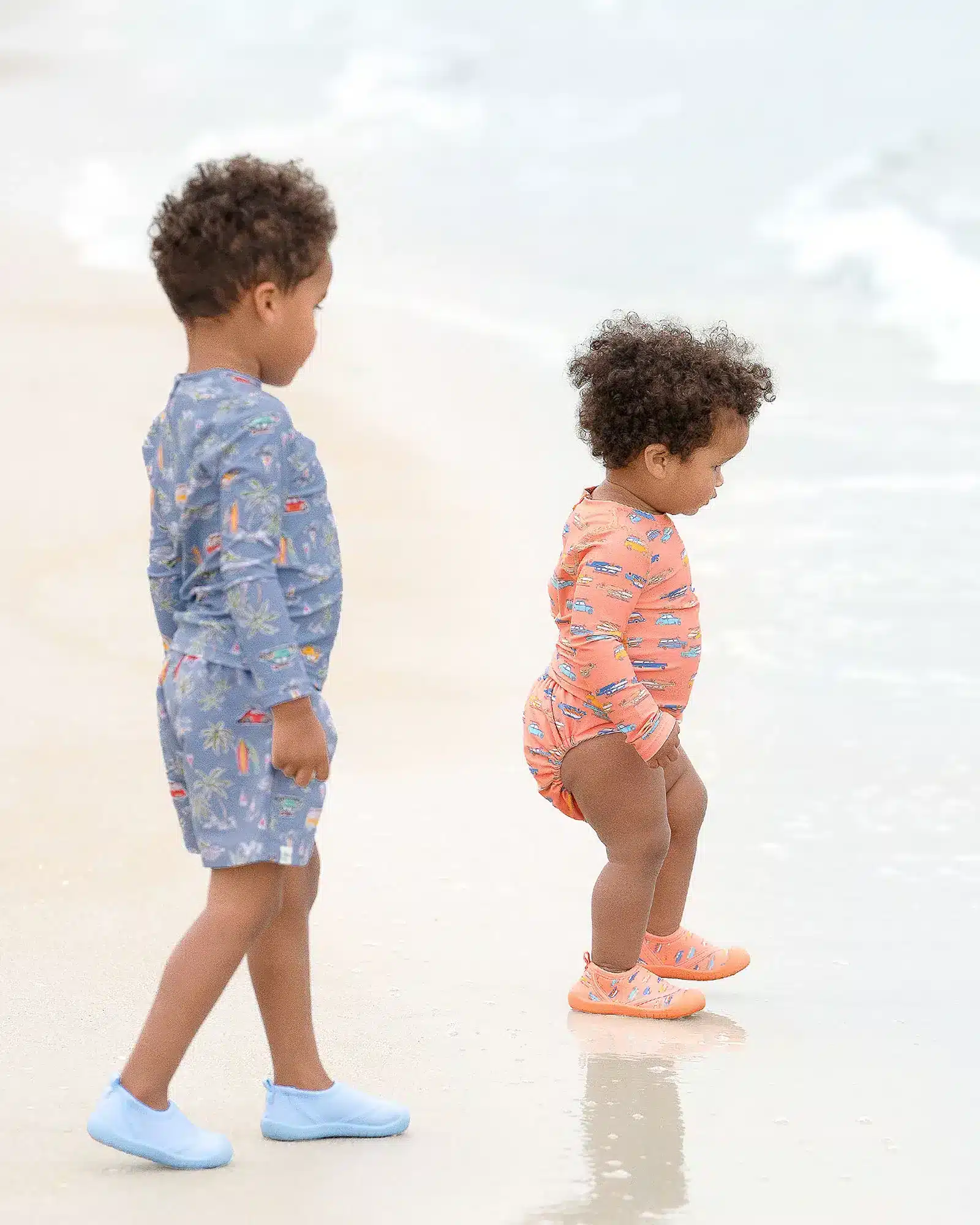 Toshi: Swim Baby Reef Booties Solid-Sky - Image 2