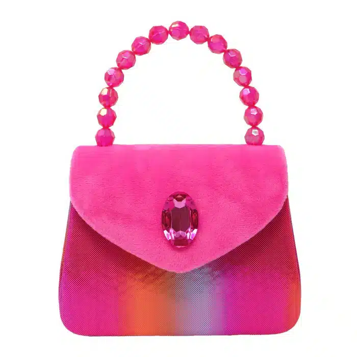 Pink Poppy: Pink Gemstone Handbag - Image 2