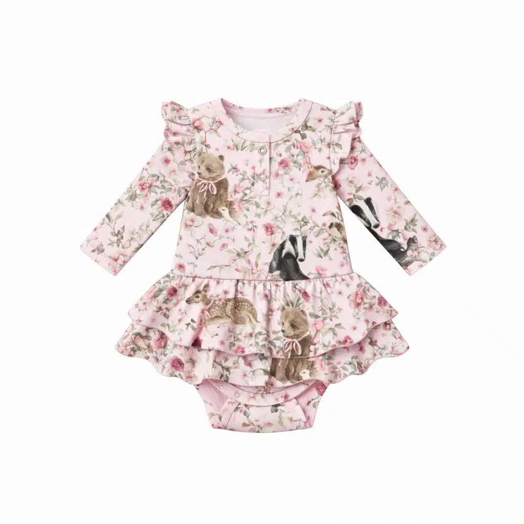 Confetti Kidz: Baby Animals Bodysuit Dress - Image 2