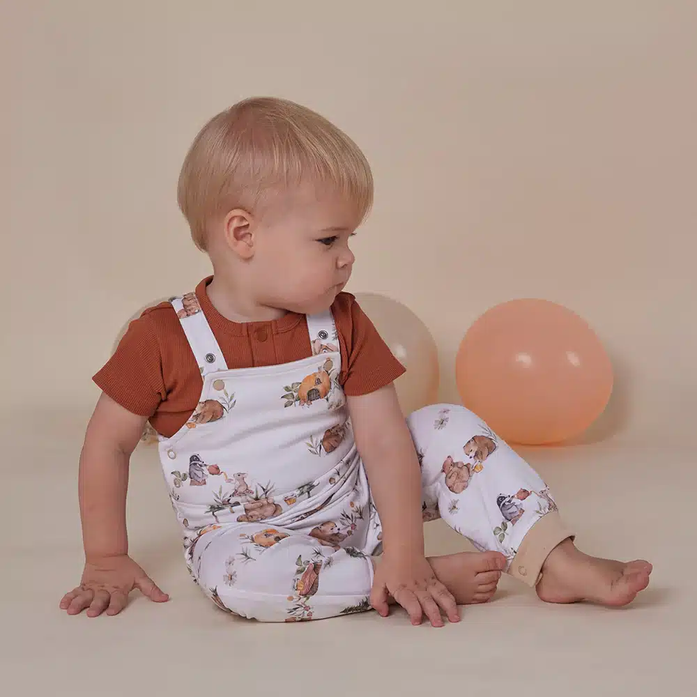 Snuggle Hunny: Bears Organic Snuggle Overalls - Image 3