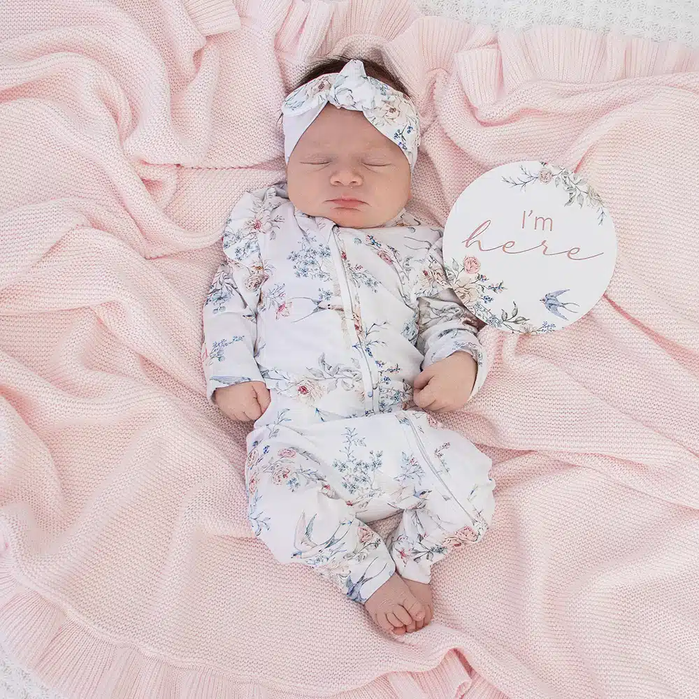 Snuggle Hunny: Sweet Swallows Convertible Romper - Image 3