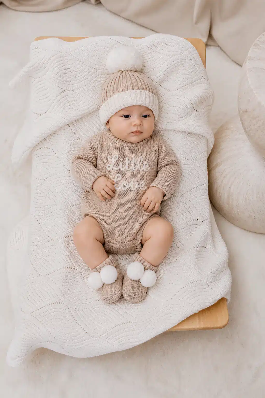 Confetti Kidz: Little Love NB Romper - Biscotti - Image 3