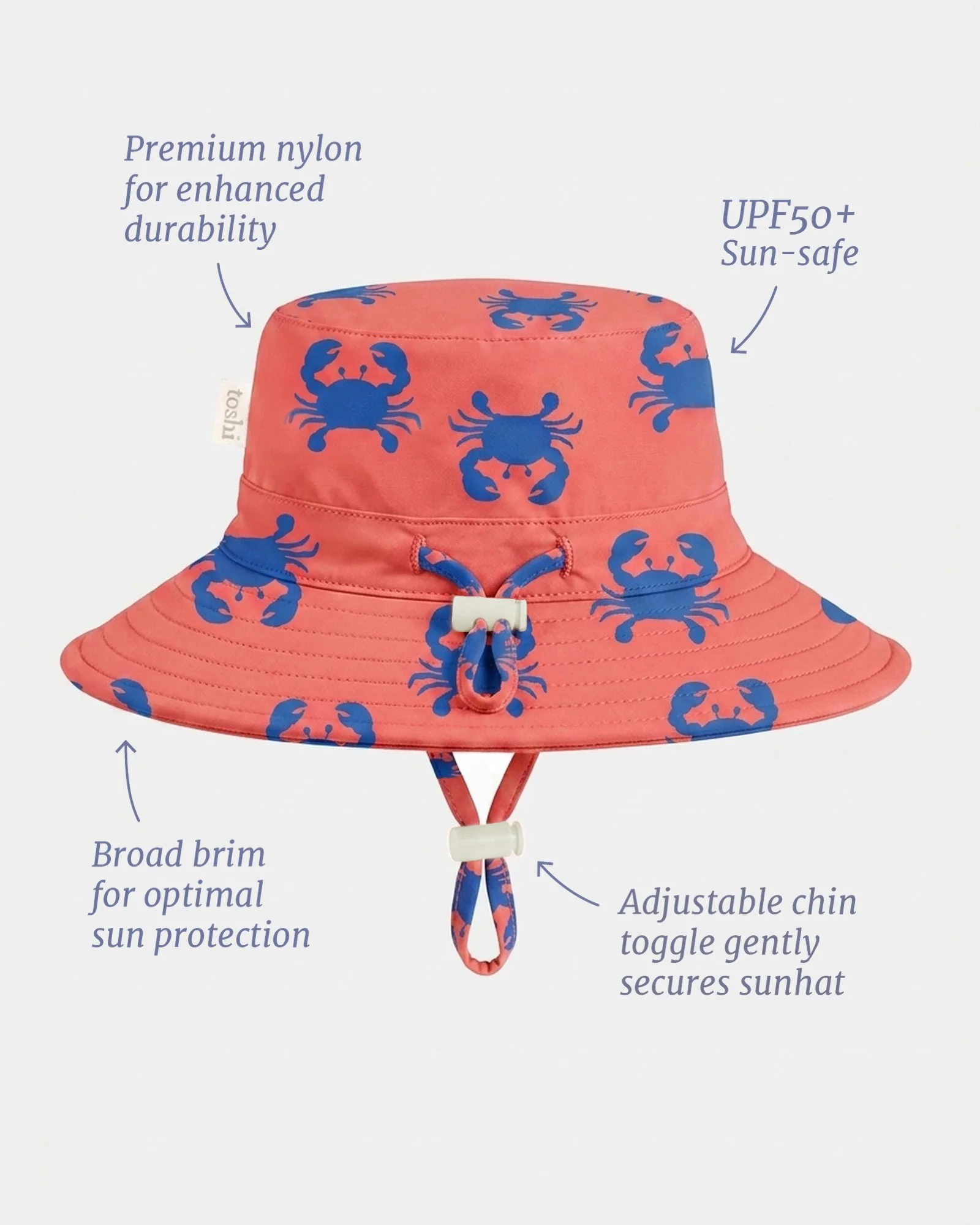 Toshi: Swim Sunhat Pirate - Mud Crabs - Image 4