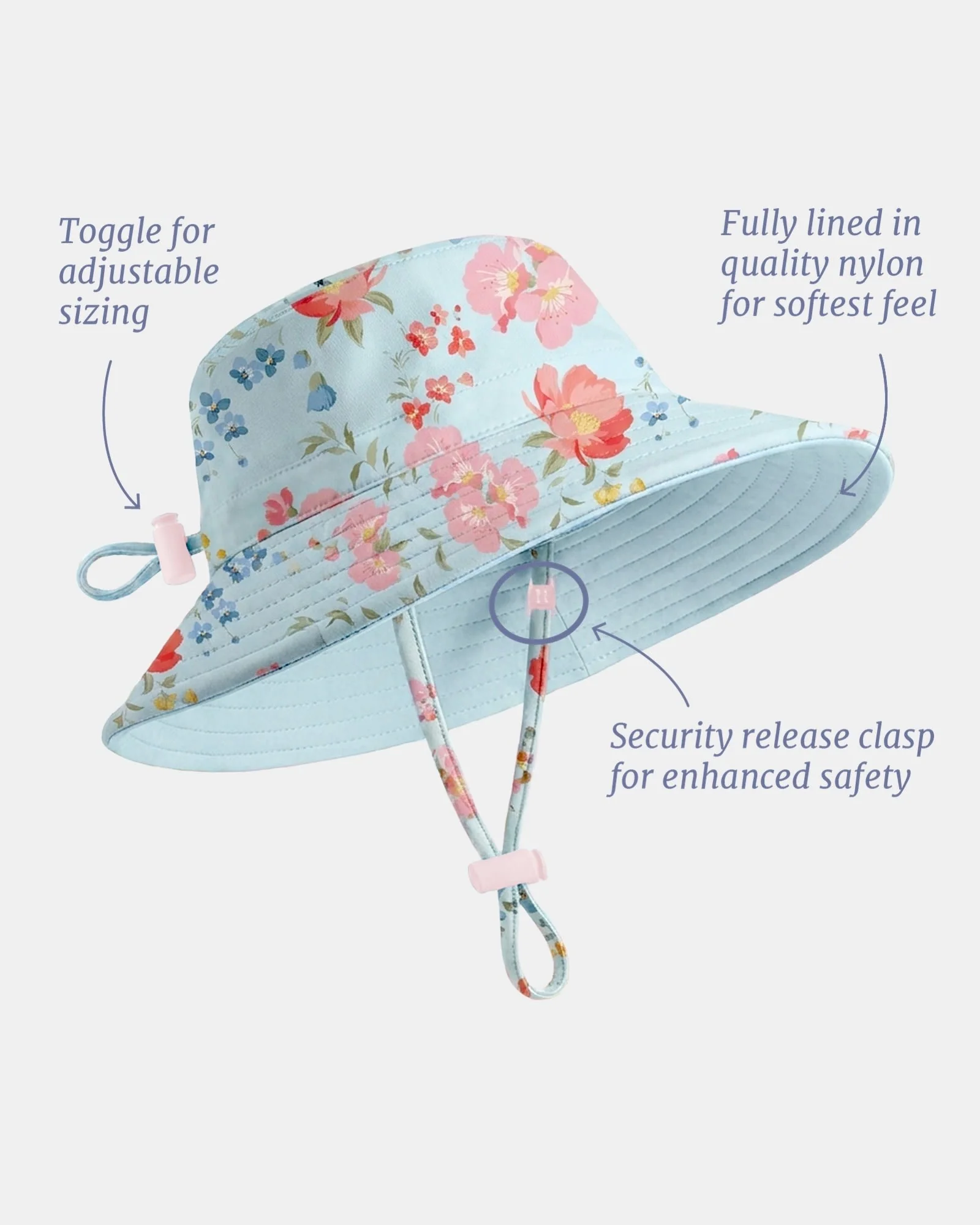 Toshi: Swim Sunt Hat Twinkle - Aqua Garden - Image 2