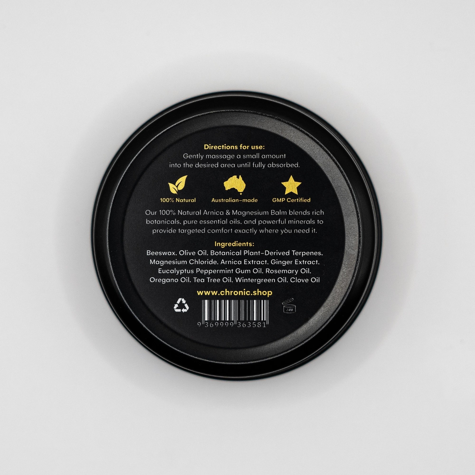 Chronic Australia: Arnica & Magnesium Balm - Image 2